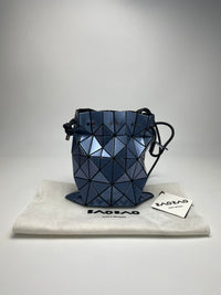 Metallic Blue Drawstring Pouch Bag