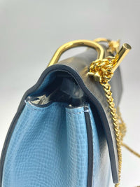 3S1031 Drew Chain Bag in Blue/Black