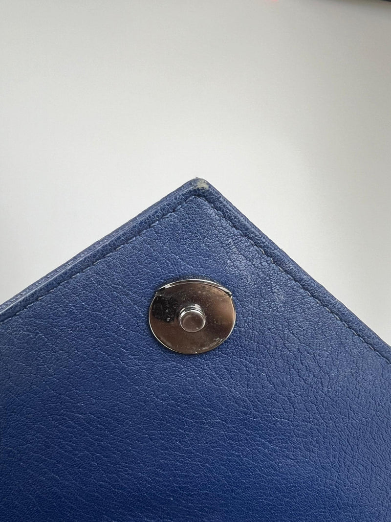 487213 Midnight Blue Monogramme Leather Medium College Bag