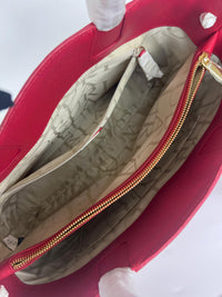 Red Saffiano Tote Bag