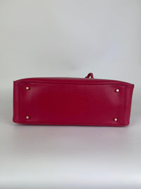 Red Saffiano Tote Bag