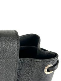 Black Calfskin Leather Lockme Backpack