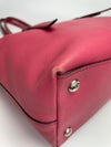 Dark Pink Saffiano Leather Tote Bag
