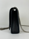354119 Kate Tassel Medium in Croc Embossed Black SHW
