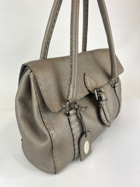 Metallic Linda Selleria Large Satchel Bag