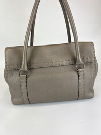 Metallic Linda Selleria Large Satchel Bag