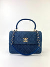 Denim Blue Small Trendy CC Flap Bag LGHW