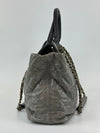 Grey Glazed Calfskin Stingray Large Bindi CC Tote