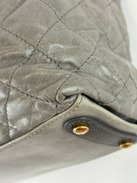 Grey Glazed Calfskin Stingray Large Bindi CC Tote