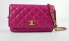 Pink Lambskin Quilted CC Pearl Crush WOC GHW (Cash Price in Description)