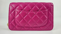 Pink Lambskin Quilted CC Pearl Crush WOC GHW (Cash Price in Description)