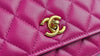 Pink Lambskin Quilted CC Pearl Crush WOC GHW (Cash Price in Description)