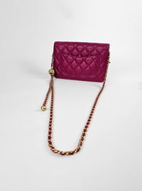 Pink Lambskin Quilted CC Pearl Crush WOC GHW (Cash Price in Description)