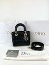 Black Cannage Lambskin Small Lady Dior My ABCDior Bag LGHW