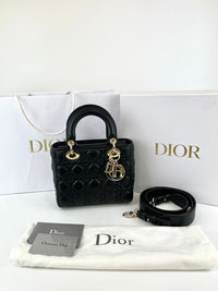 Black Cannage Lambskin Small Lady Dior My ABCDior Bag LGHW