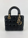 Black Cannage Lambskin Small Lady Dior My ABCDior Bag LGHW