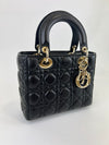 Black Cannage Lambskin Small Lady Dior My ABCDior Bag LGHW