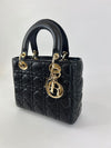 Black Cannage Lambskin Small Lady Dior My ABCDior Bag LGHW