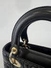 Black Cannage Lambskin Small Lady Dior My ABCDior Bag LGHW