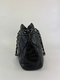 Caviar Quilted CC Timeless Soft Tote in Black SHW