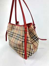 Canterbury Check Tote - Dark Pink