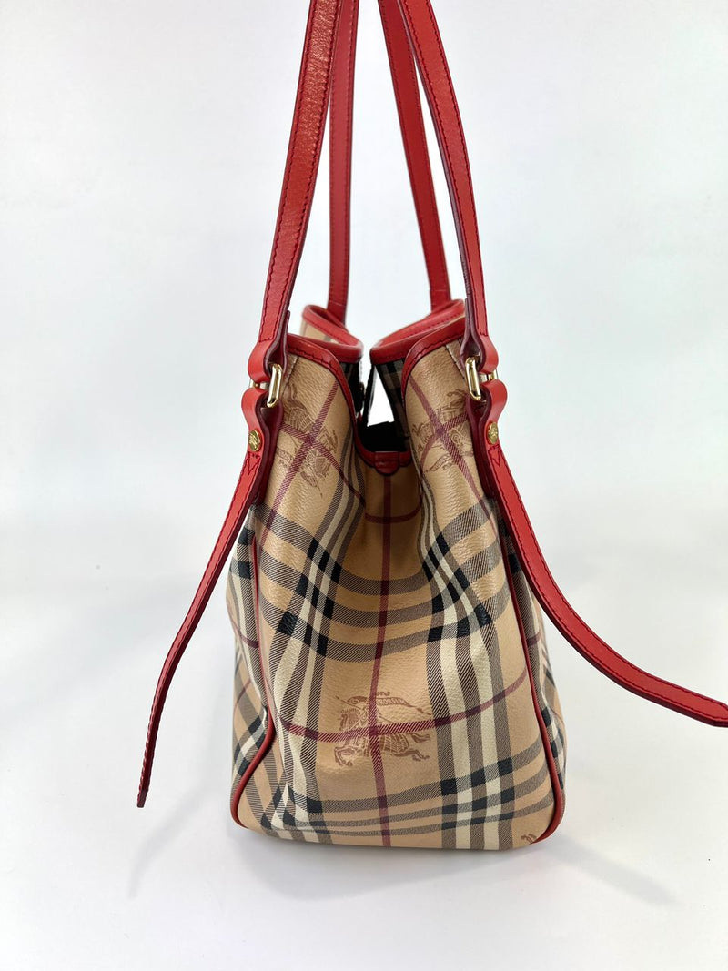 Canterbury Check Tote - Dark Pink