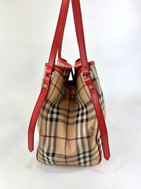 Canterbury Check Tote - Dark Pink