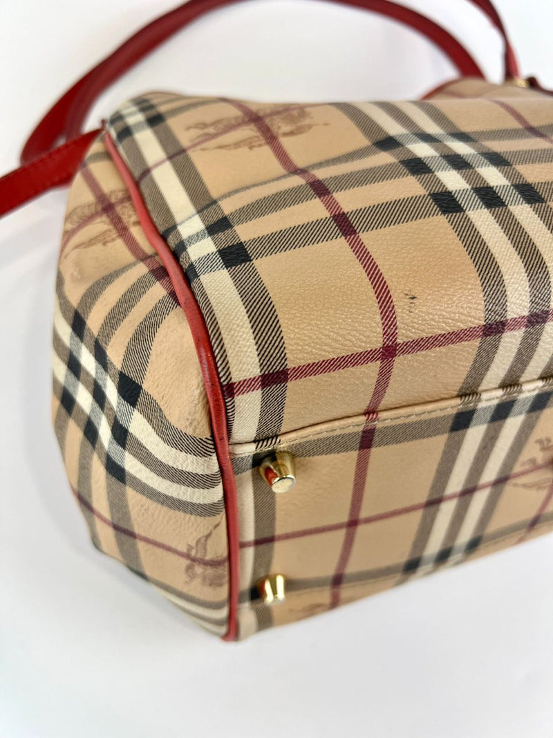 Canterbury Check Tote - Dark Pink