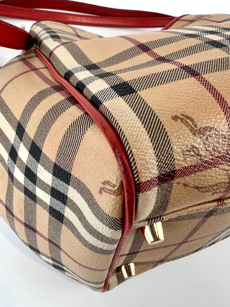 Canterbury Check Tote - Dark Pink