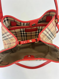 Canterbury Check Tote - Dark Pink