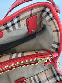 Canterbury Check Tote - Dark Pink