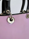 Purple/Black/Pink Smooth Calfskin Leather Diorissimo Medium Tote Bag