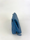 Blue Intrecciato Nappa Small Expandable Chain Crossbody Bag