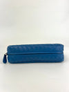 Blue Intrecciato Nappa Small Expandable Chain Crossbody Bag