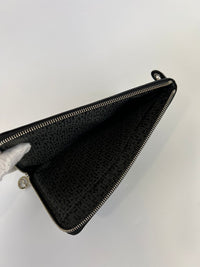 Black Leather Logo Clutch&nbsp;