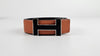 Reversible Belt in Feu Togo / Black Box Leather with Black H Buckle 32mm