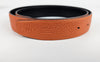 Reversible Belt in Feu Togo / Black Box Leather with Black H Buckle 32mm