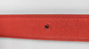 32mm Reversible Belt - Red Swift/Epsom with Martelee Gold Buckle