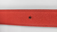 32mm Reversible Belt - Red Swift/Epsom with Martelee Gold Buckle