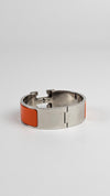 Clic Clac H Bracelet PM - Palladium Plated, Orange Fruité