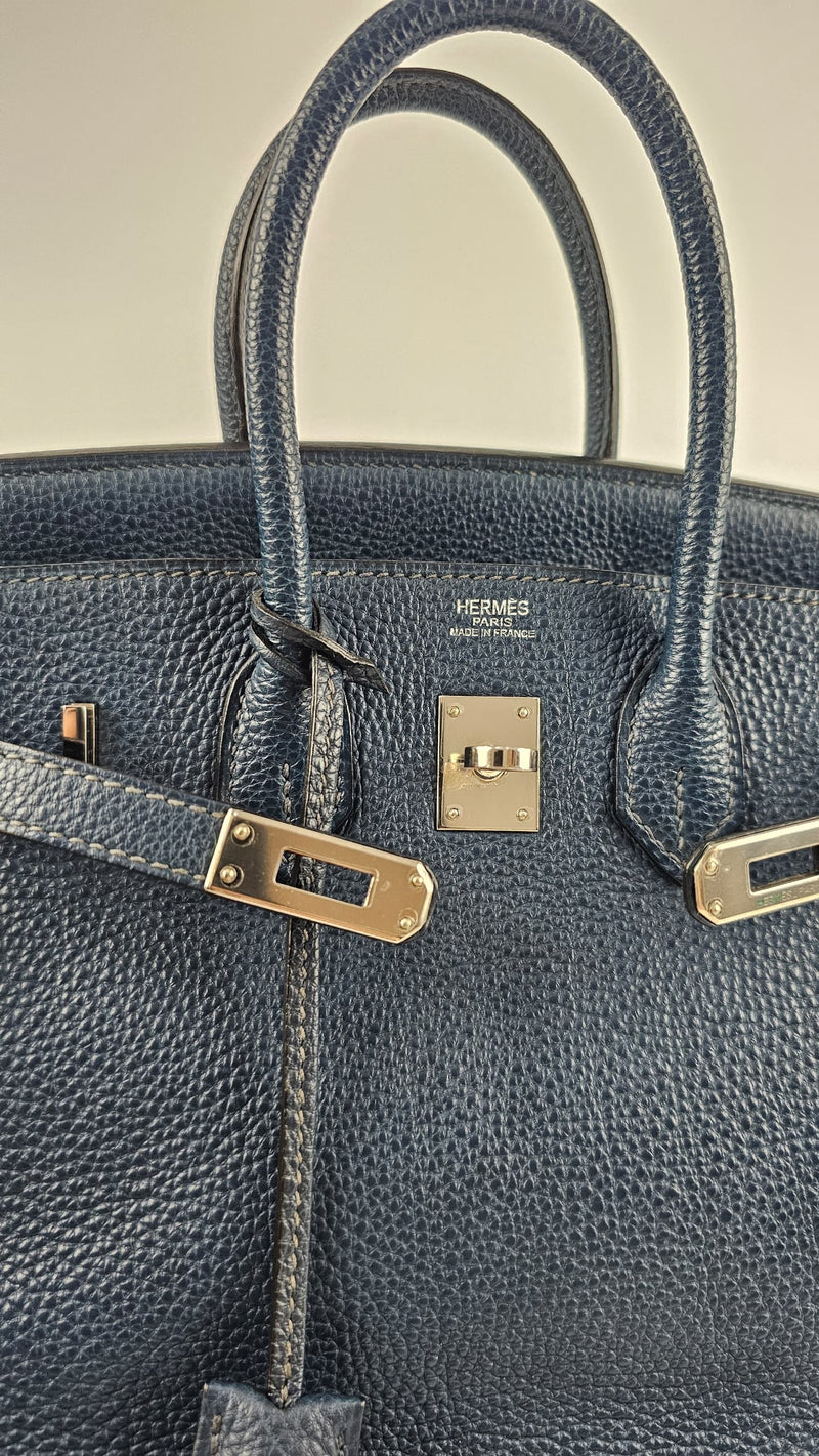 Birkin 25 Bleu de Prusse Togo PHW