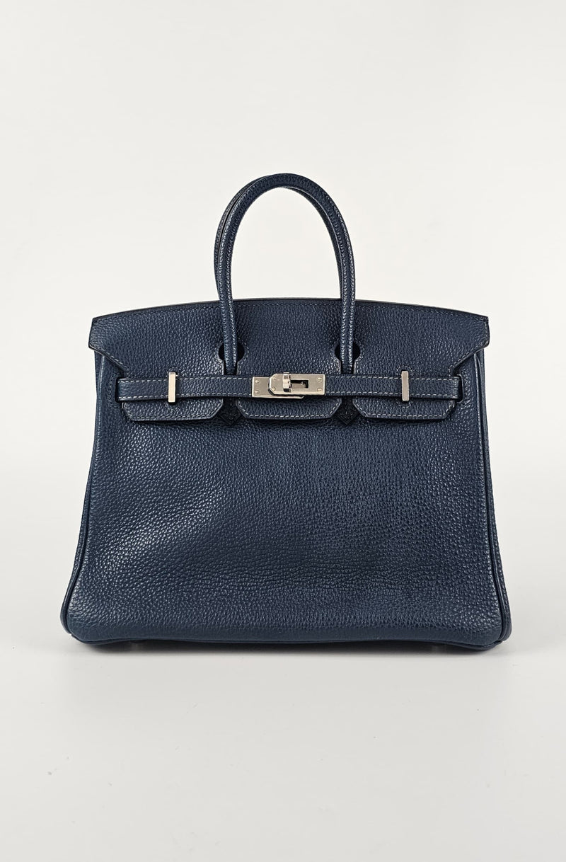 Birkin 25 Bleu de Prusse Togo PHW