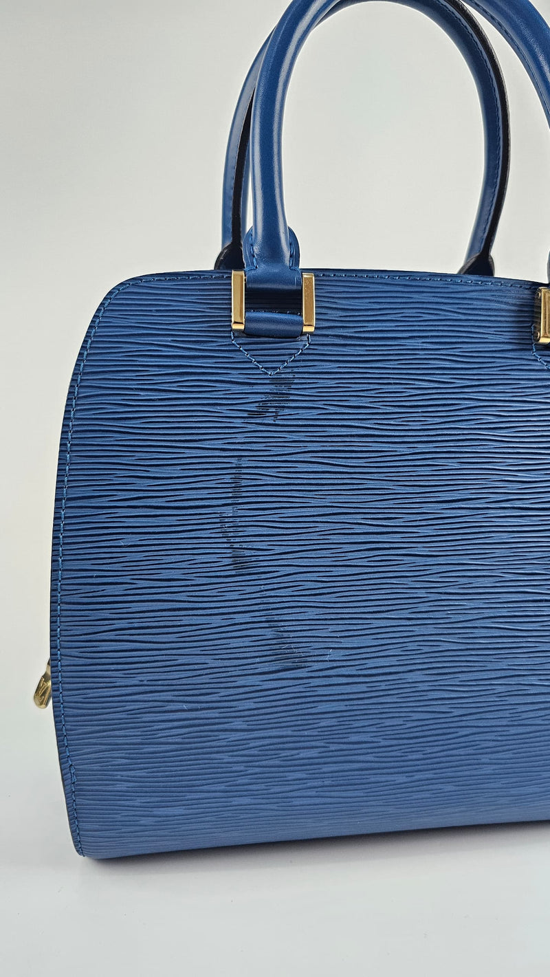 Toledo Blue Epi Leather Pont Neuf PM Bag