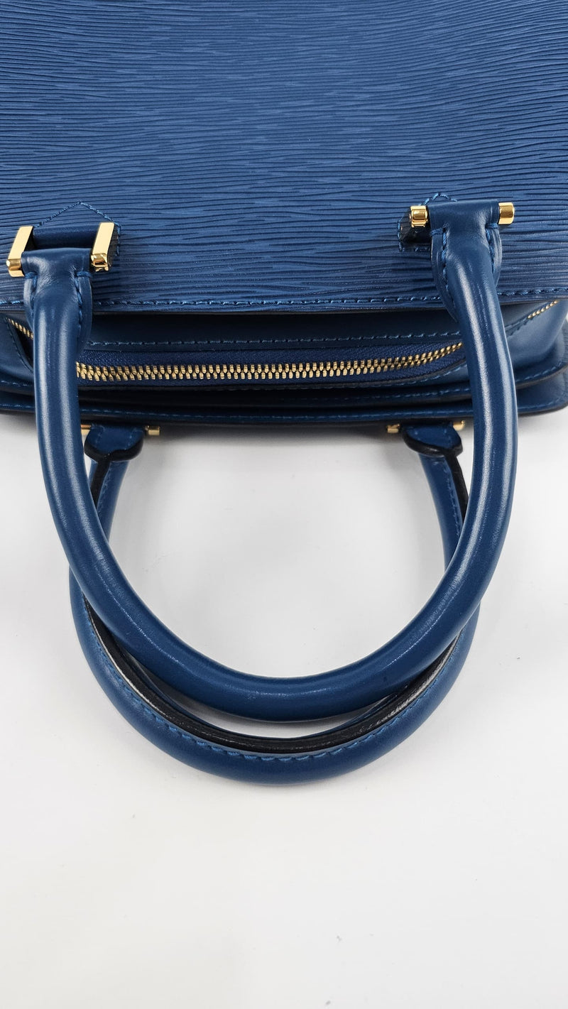 Toledo Blue Epi Leather Pont Neuf PM Bag