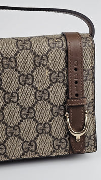 GG Supreme Monogram Nice Continental Coated Jacquard WOC Crossbody Bag 354086 0959