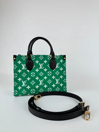 Green Jacquard Velvet Monogram Onthego PM *RFID*