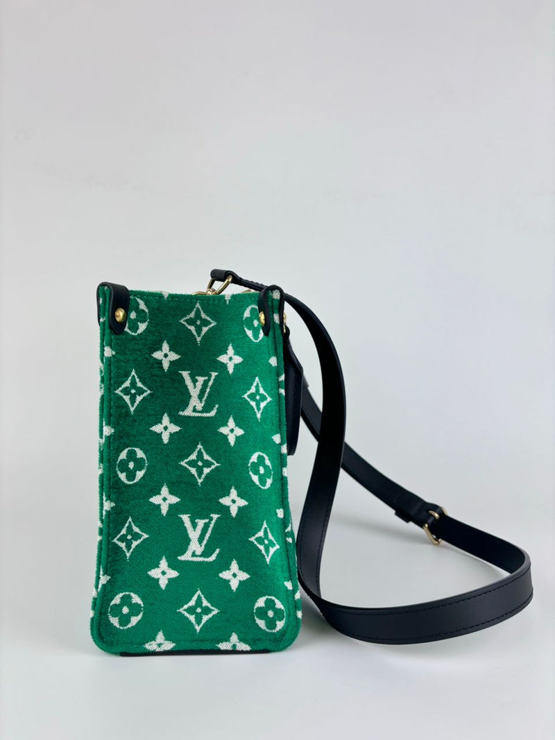 Green Jacquard Velvet Monogram Onthego PM *RFID*