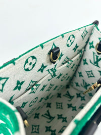 Green Jacquard Velvet Monogram Onthego PM *RFID*