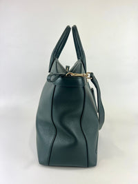 Pine Green Leather Alice Top Zip Satchel&nbsp;