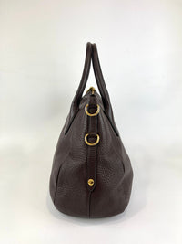 Brown Vitello Daino Leather Tote